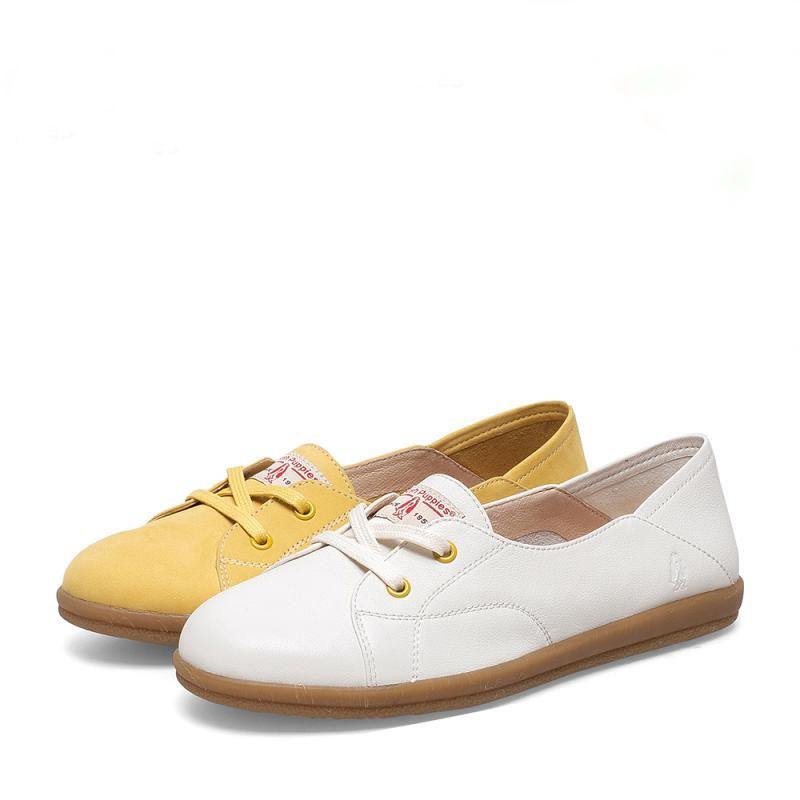 暇步士女鞋2022新款圆头浅口小白鞋休闲鞋舒适平底休闲板鞋