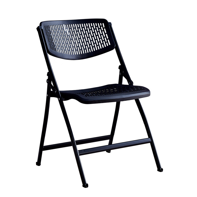 折叠椅子椅收折背椅会议休闲靠椅黑色靠背拆叠折叠椅