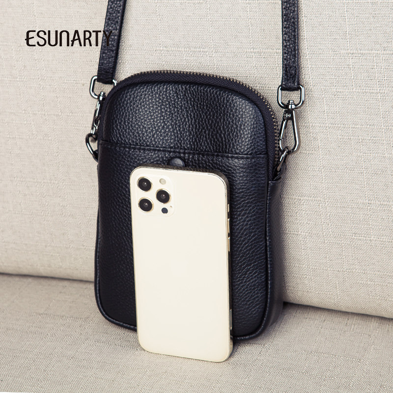 手机小包包包女2022新款时尚百搭真皮单肩挎包手机包