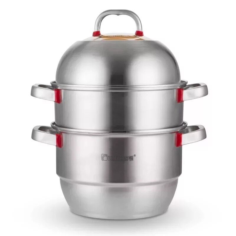 【蒸锅】德国欧顿不锈钢蒸锅加厚双层3层家用大号小蒸馍锅电