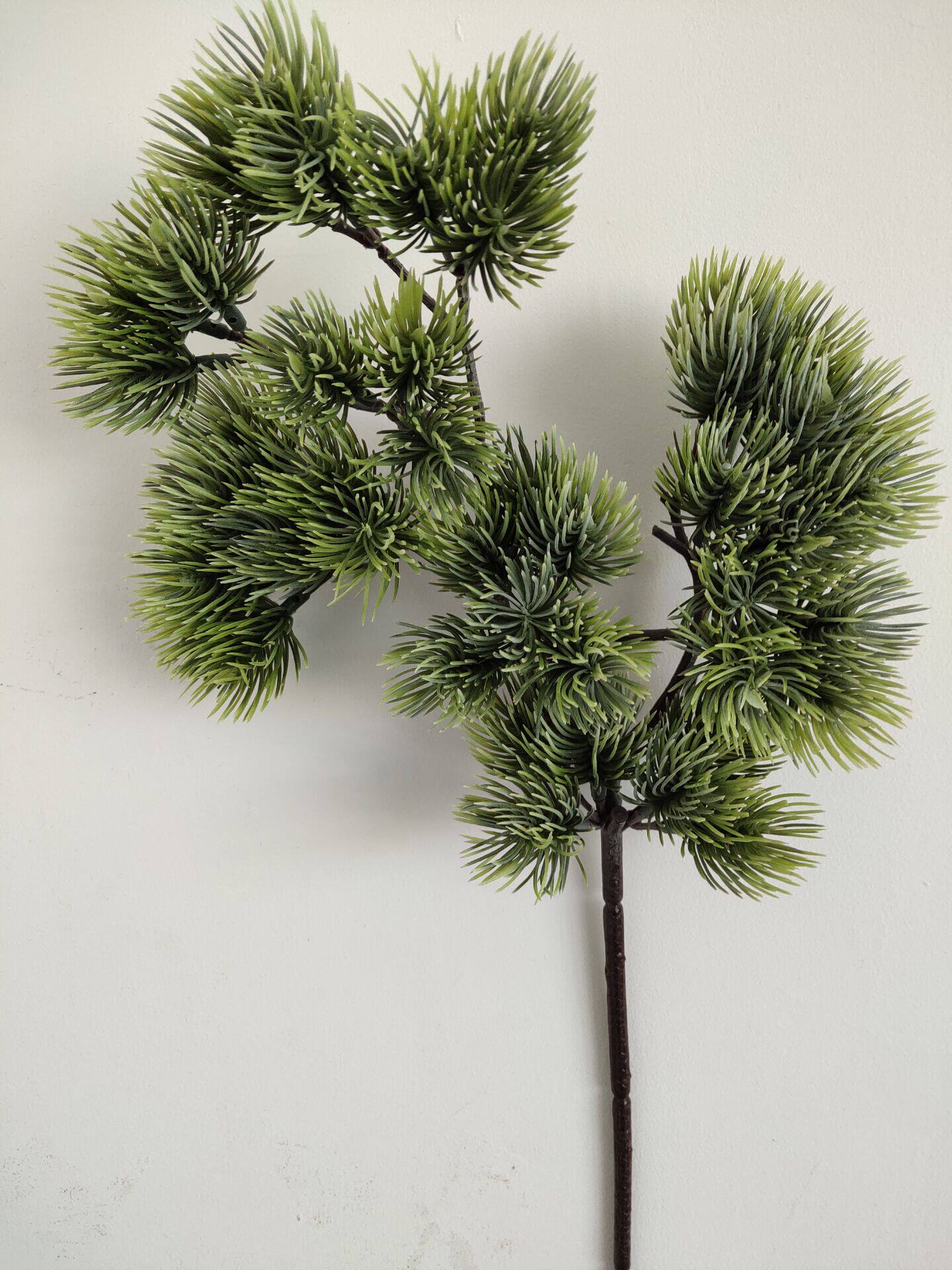 仿真松枝崖柏枝美人松假花松树盆栽仿真松树枝迎客松装饰假树枝叶