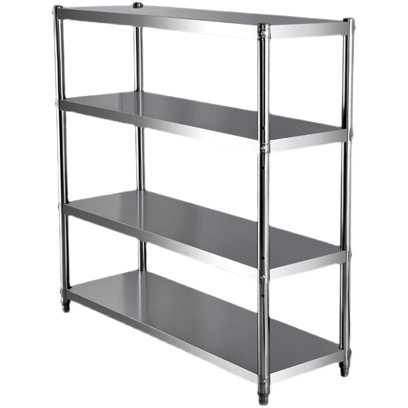 定制不锈钢货架四层置物架饭店厨房杂物收纳放锅厨房置物架
