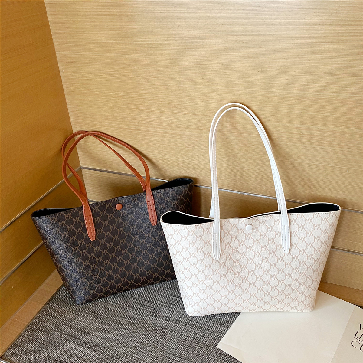 啊涩法国国小mk手提托特特大包包女2021新款通用款女包