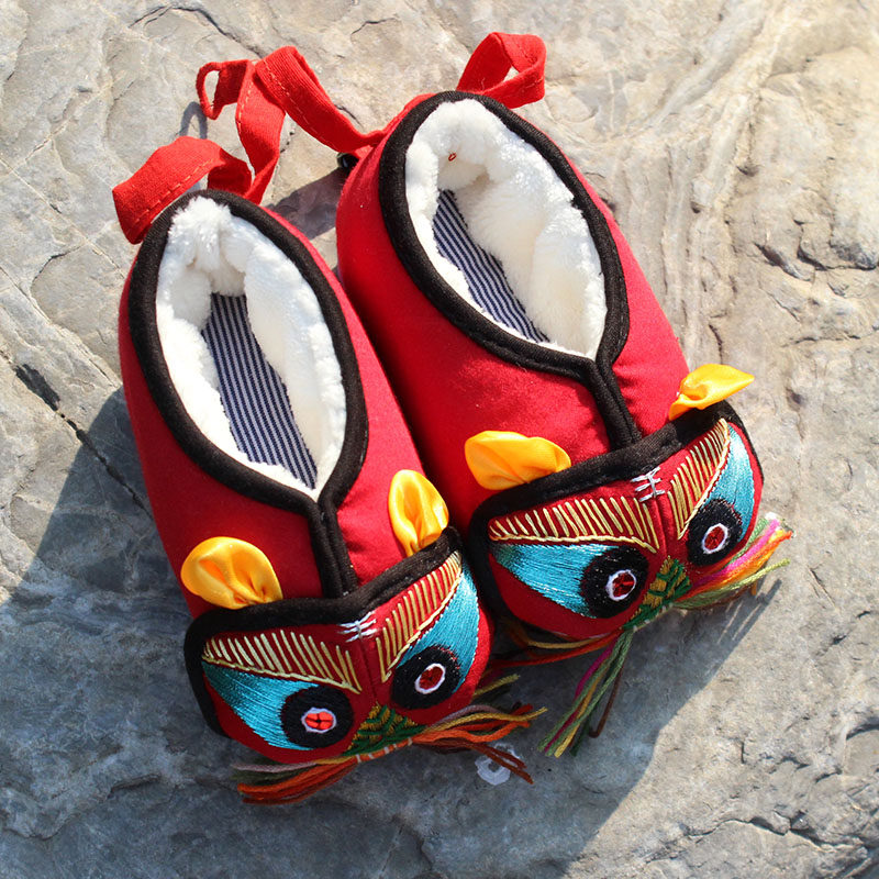 男女宝宝布鞋婴儿虎头春秋软底老虎手工刺绣儿童汉服鞋