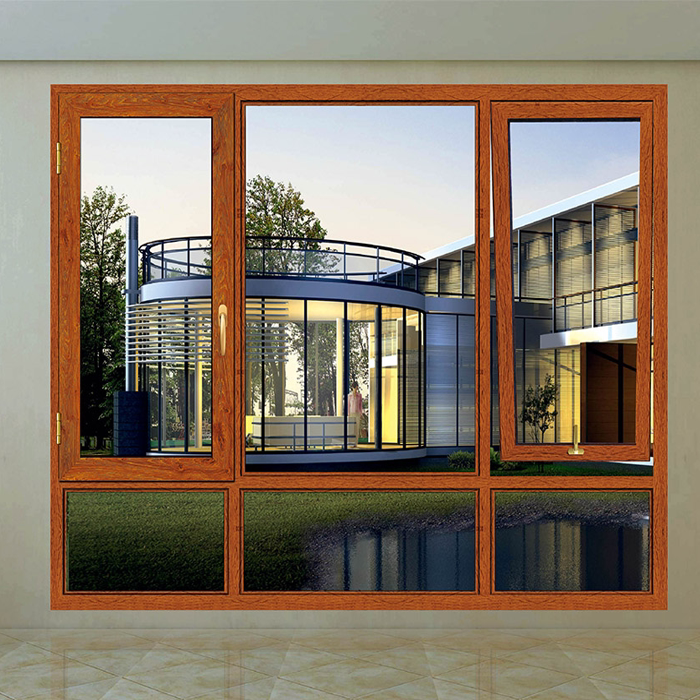 上海兴发铝材断桥铝合金门窗窗纱一体隔音开窗断桥铝窗