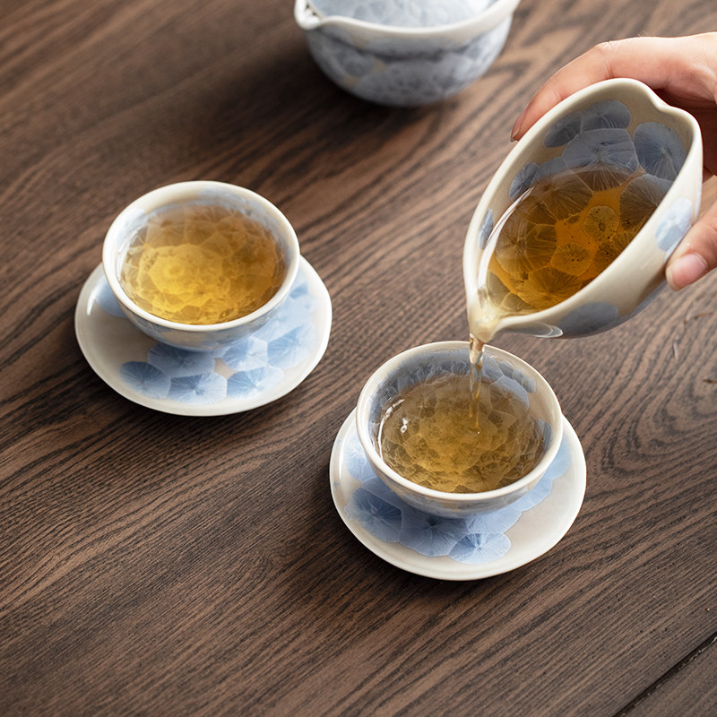 日本进口陶葊清水陶瓷茶杯手工复古品茗主人茶杯