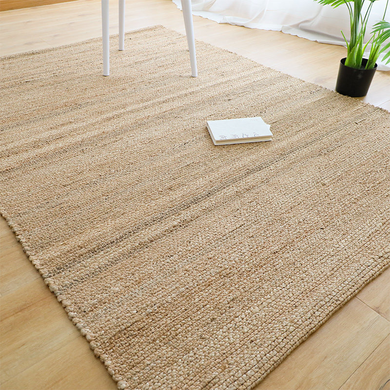 黄麻地毯印度进口手工编织北欧客厅茶几家用地毯