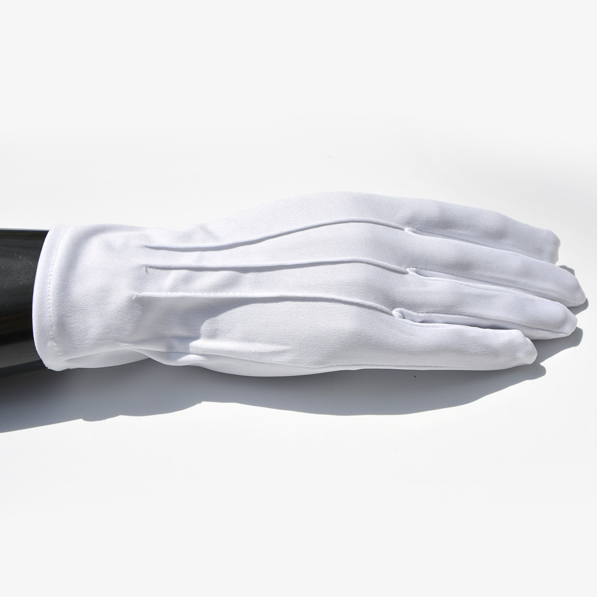 友诚牌礼宾超舒适执勤高档阅兵手套32针精致手套反锁线白三筋