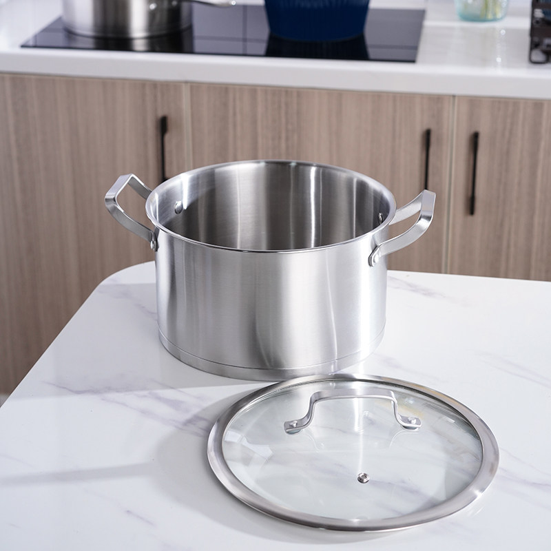 组合不锈钢锅具平底锅汤锅样板样板房房间厨房饰品锅组套装