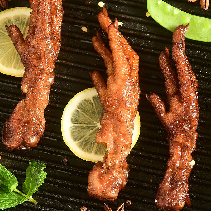 晓鲲日食●茶香凤爪 虎皮卤味鸡爪子 即食熟味零食绵绵 200g