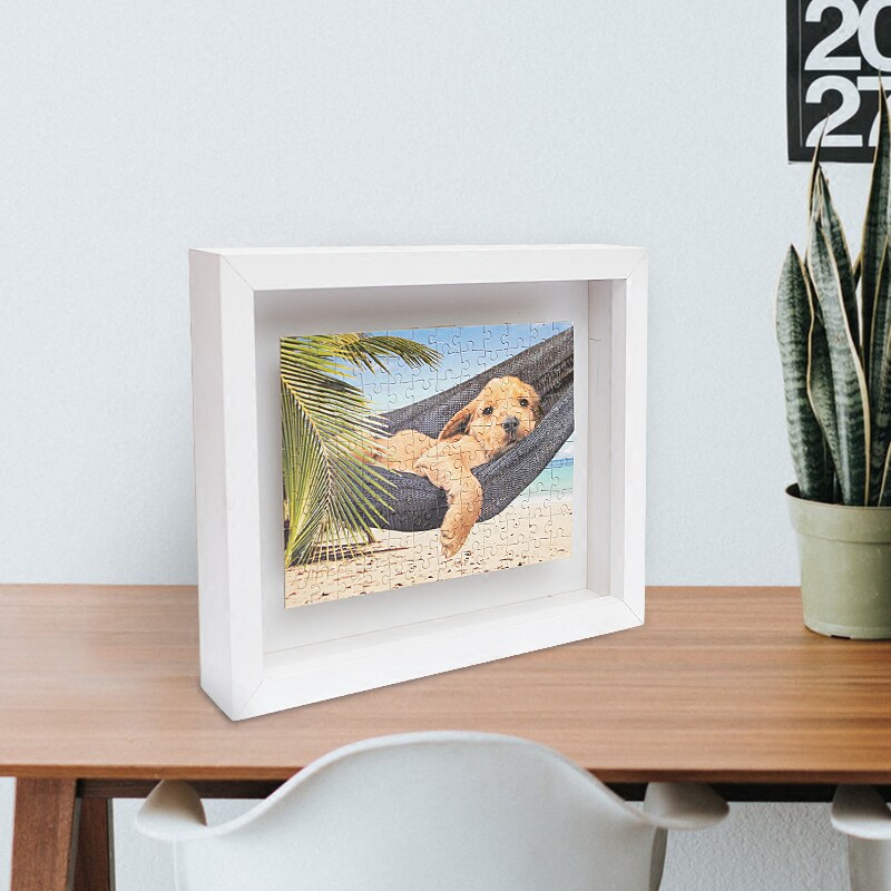 实木定制简约悬浮拼图立体立体画画框10002000片拼图