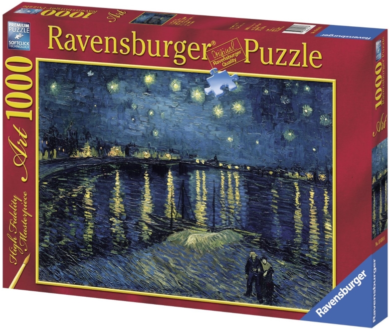 现货包邮睿ravensburger德国进口拼图15614梵高隆河星夜拼图
