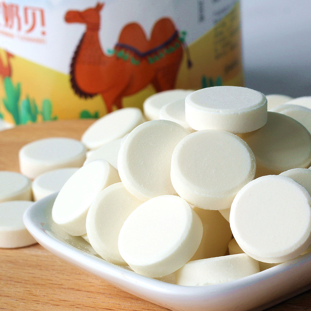 传奇骆驼奶片200g桶装内蒙古特产奶酪儿童零食奶片