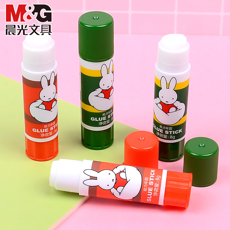 固体晨光粘度胶棒学生8克文具高粘度小号卡通胶棒