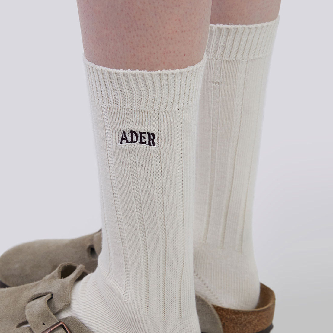 ader扎染情侣袜子中筒筒袜韩国字母刺绣纯棉中筒袜