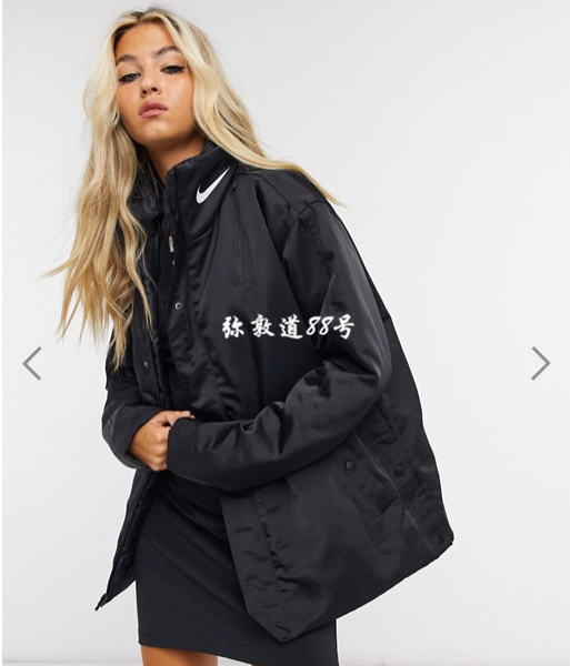 正品代购Nike premium coat with tonal branding 宽松夹棉外套