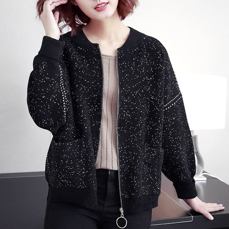 中老年女装洋气短外套春秋秋装夹克2019新款初秋中老年女装