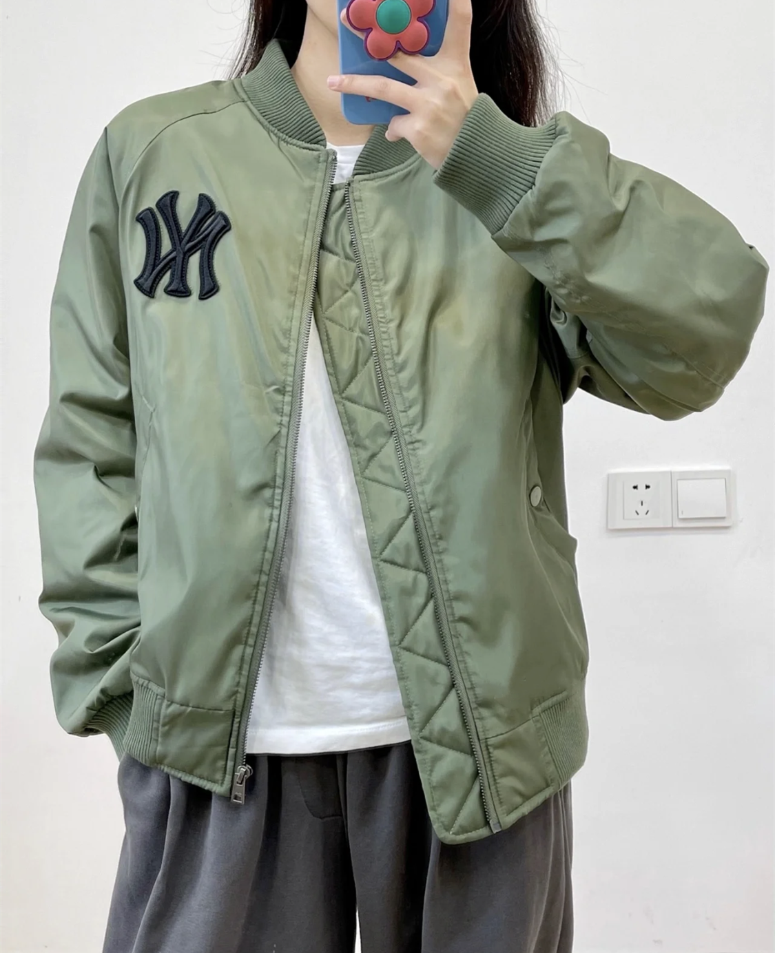 韩国代购mlb男女棒球秋冬新款ny洋基队夹克卫衣