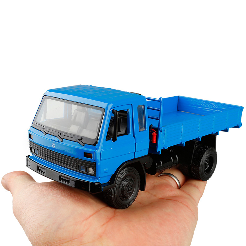 声光玩具车模合金开门金属货运卡车康明斯平头摆件