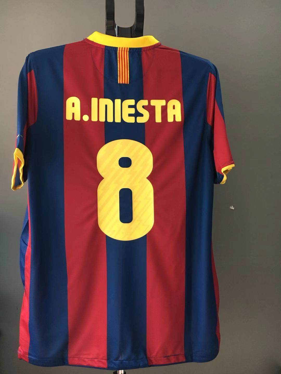 球衣1011赛季复古主场10号梅西6号哈维7号足球服