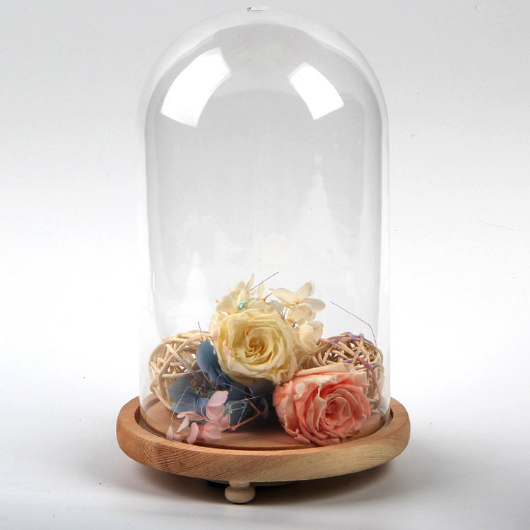 diy永生花玻璃罩保鲜花仿真花干花防尘罩景观罩家居饰品摆件创意