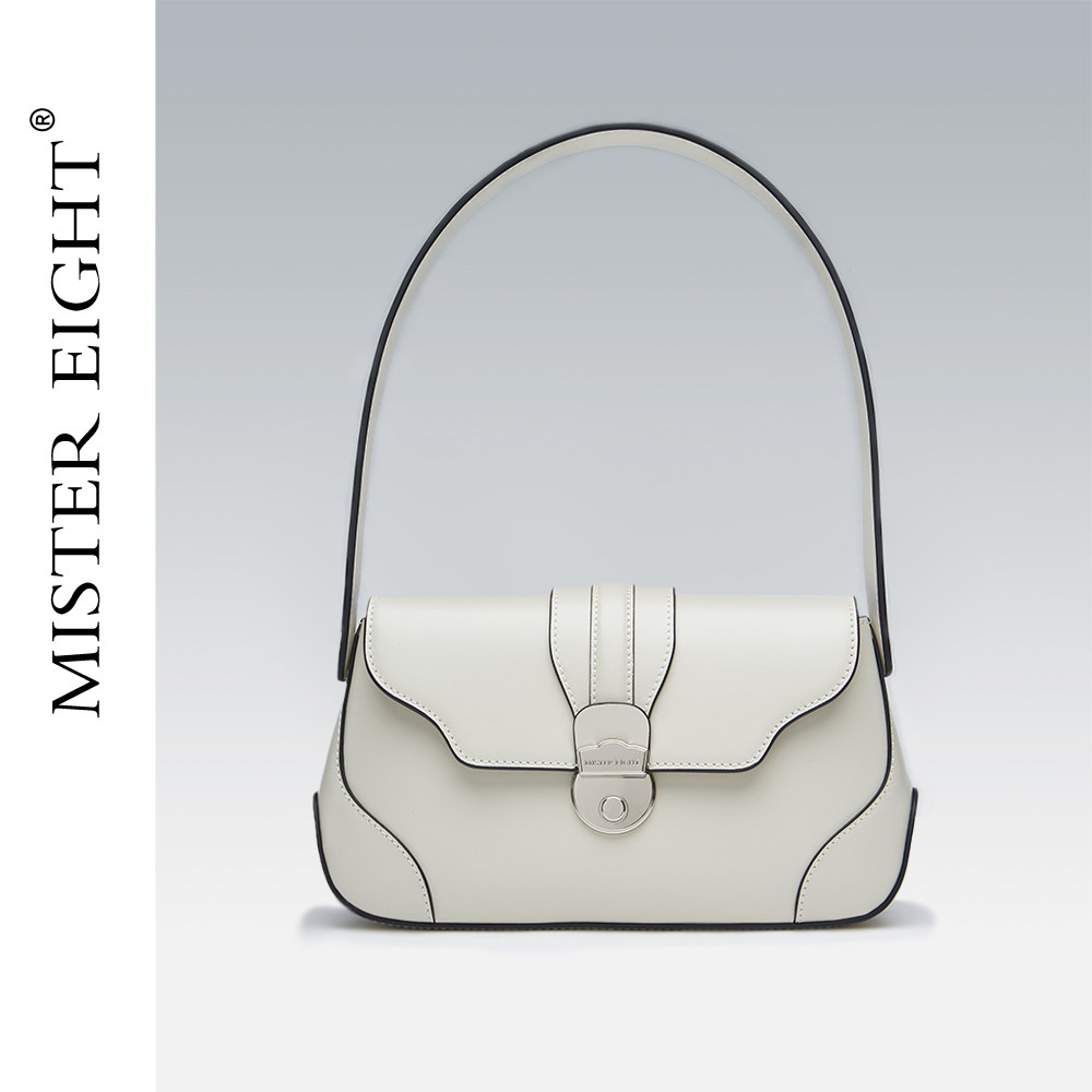 mistereight头层牛皮高级法式单肩腋下复古古法通用款女包