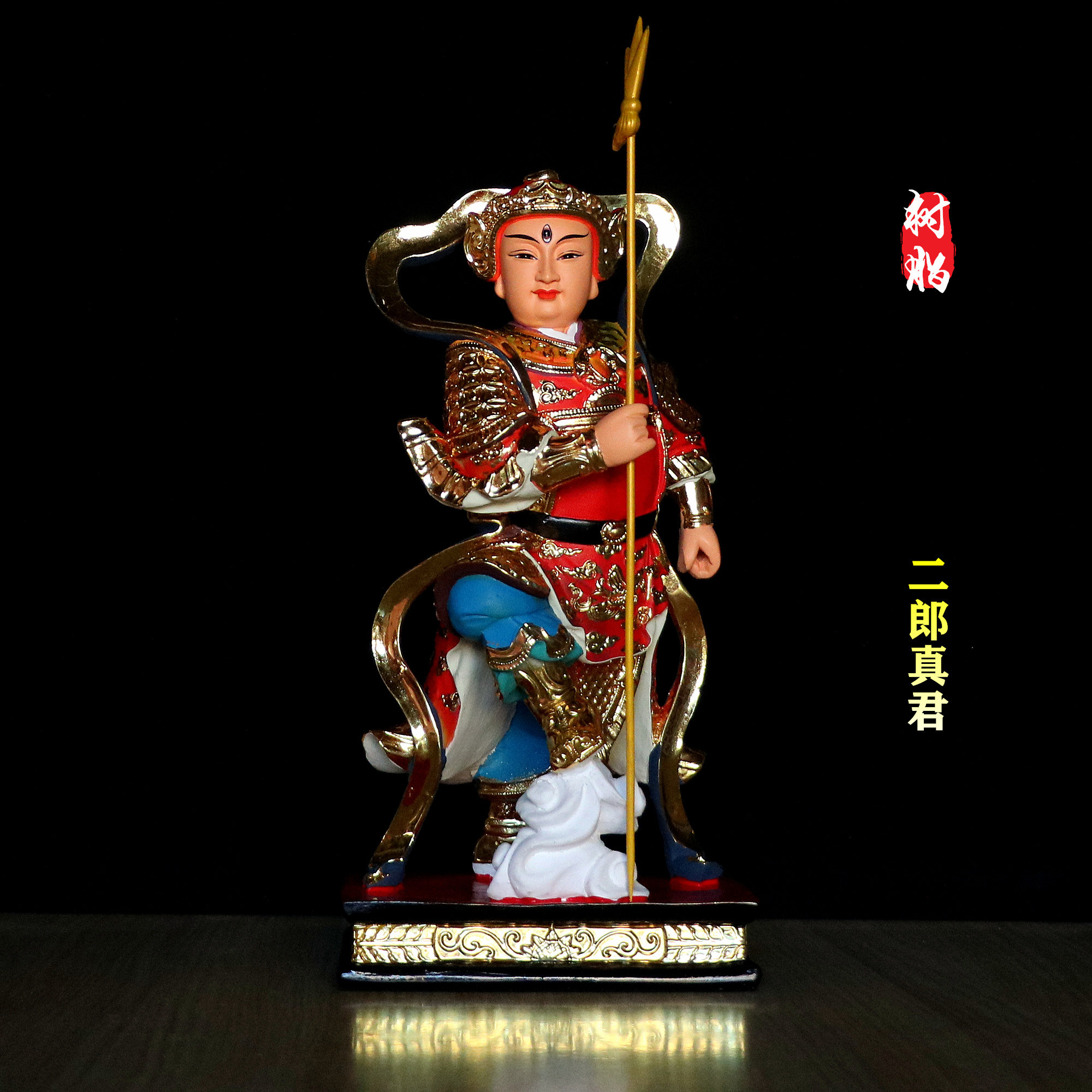 包邮树脂二郎神杨戬神像二郎真君佛像居家供奉摆件