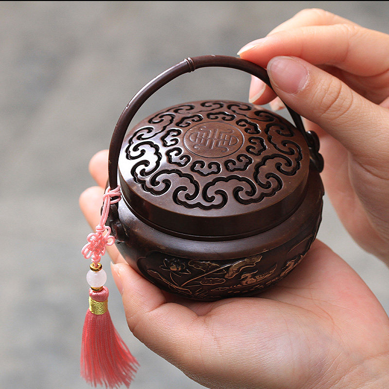 手炉复古取暖小手随身仿古红铜做旧纯铜家用香薰炉