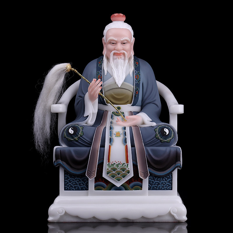 天尊道教三清神像太上老君道德灵宝宝元祖师摆件