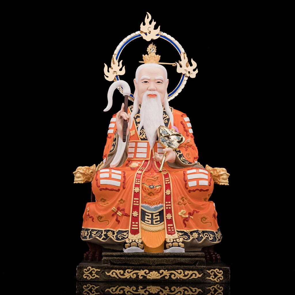 台湾灵宝师爷教祖道教天尊道德宝元老君盛凡摆件