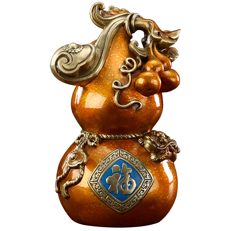 葫芦风水摆件纯铜开光招财家居创意饰品客厅镇摆件