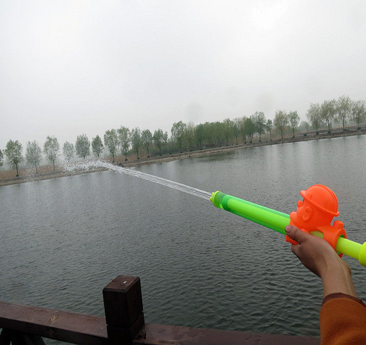儿童玩具不锈不锈钢钢带塑料漂流水枪戏水抽拉吸水水枪