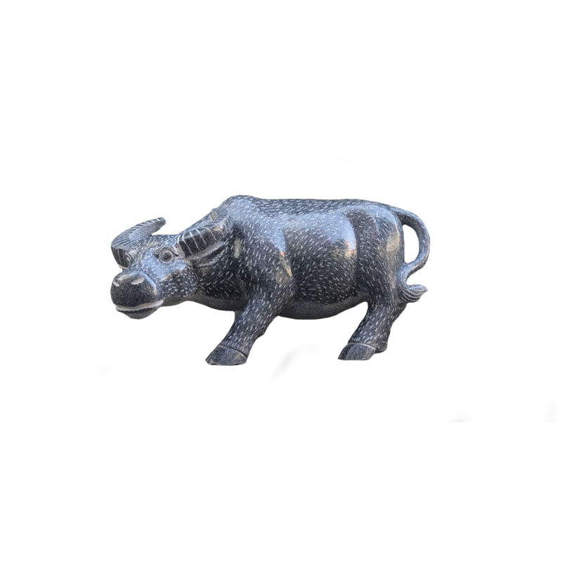 水牛石雕茶室室内摆设公牛创意雕刻石水牛装饰石雕