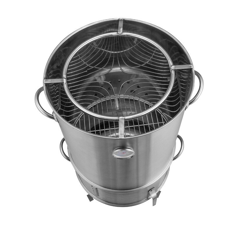 烧烤烤炉多功能不锈钢圆桶木炭家用吊炉环保炉烤串烧烤炉