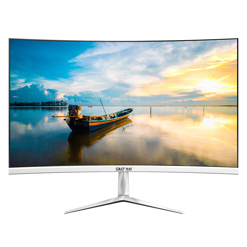 先科电脑台式曲面屏幕游戏办公家用显示器