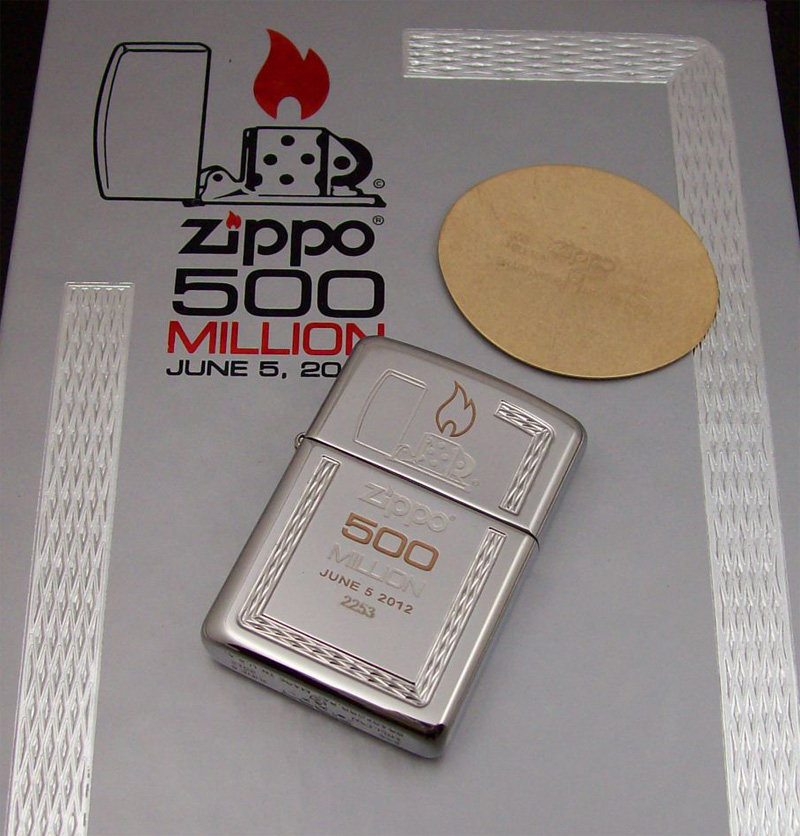 2012年绝版绝版美美国zippo收藏防风打火机5亿纪念zippo