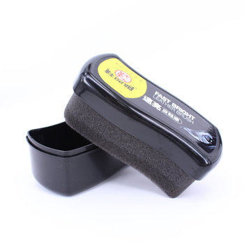 Quick-brightening shoe polishing oilless ຫນັງບໍາລຸງຮັກສານ້ໍາກ້າວຫນ້າ universal black brush shoe polish shoe artifact sponge shoe wax brush