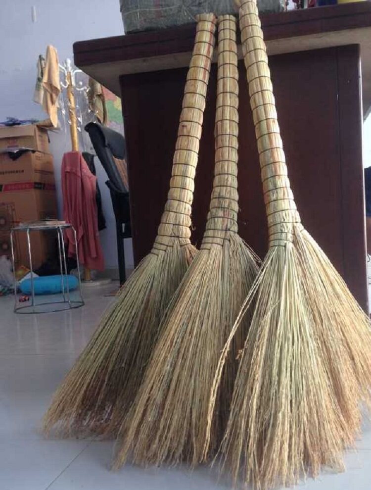 手工高粱老式扫把笤帚扫帚清洁洁帮手黄金丝绿色环保扫把