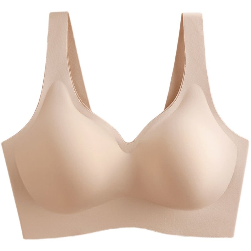 泰国乳胶无痕内衣女轻盈舒适无钢圈小胸聚拢收副乳运动背心式文胸