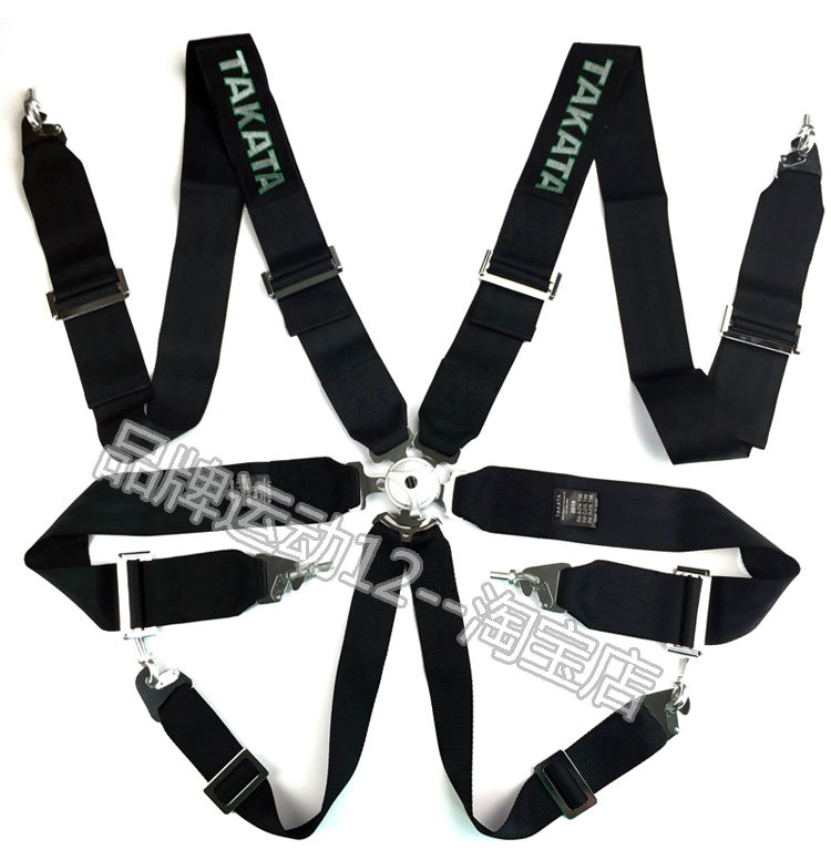 安全带2021新款takata赛车六点式快拆座椅越野场地安全带及调节器