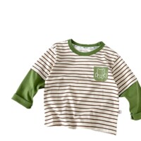 新款纯棉长袖儿童T恤男女宝A类卡通上衣