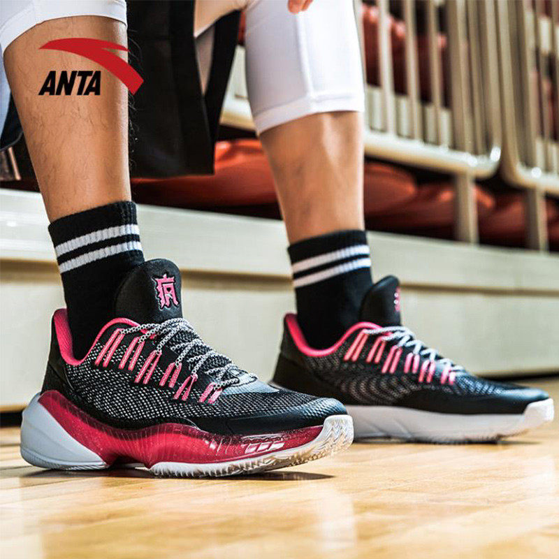 安踏篮球鞋男2019新款汤普森kt战靴低帮a-shock要疯2代学生运动鞋