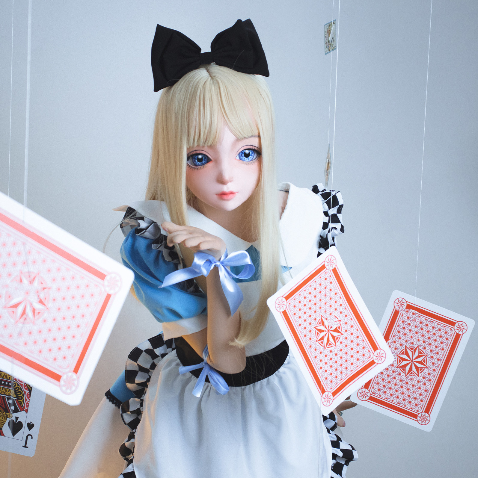 豆奶hidolls联名爱丽丝可爱kigurumi头壳cosplay销售点cosplay配件