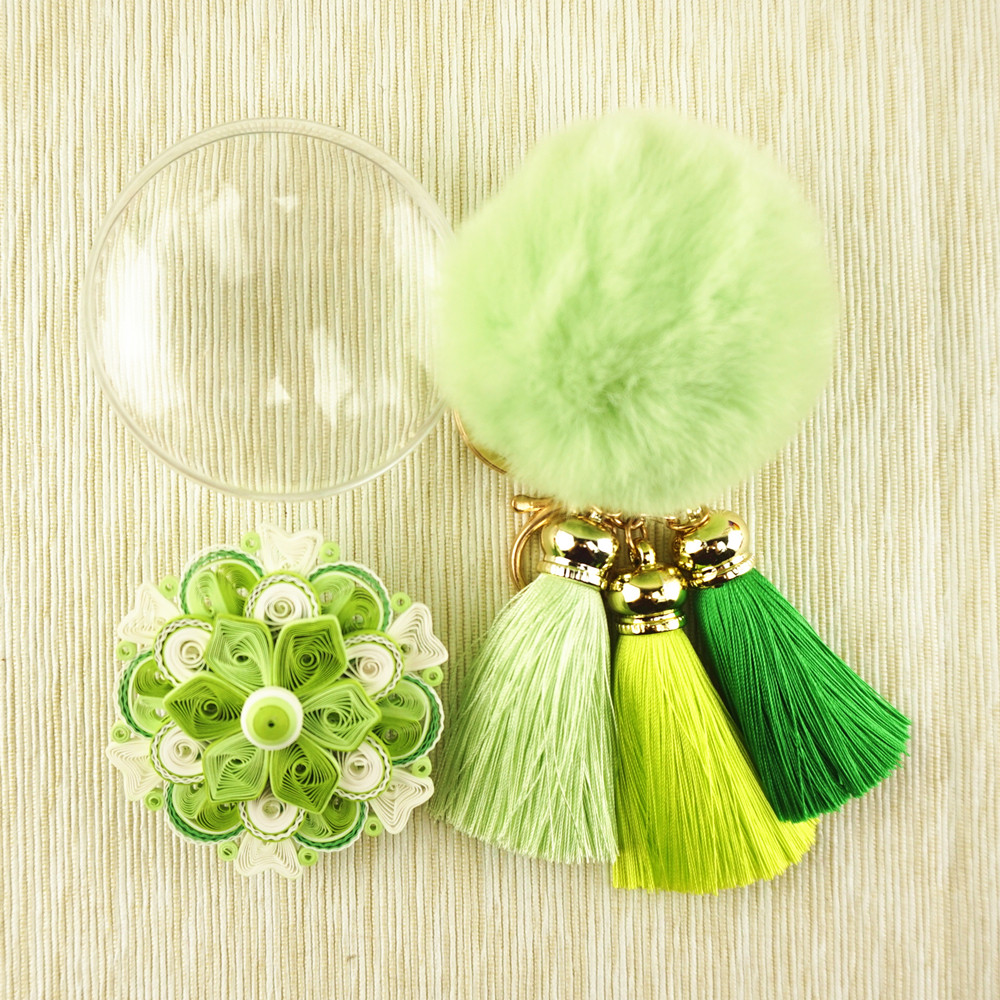 中国挂饰套装包套装材料母亲吊饰钥匙扣国风流苏折纸