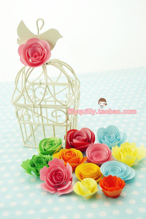 糖果色花型衍纸手工折纸彩色纸衍纸花花彩纸条折纸