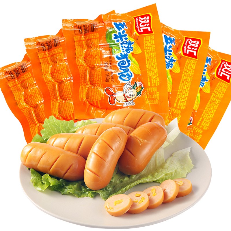 双汇香辣香脆140g玉米热狗160g火腿肠香肠零食包装即食肠类