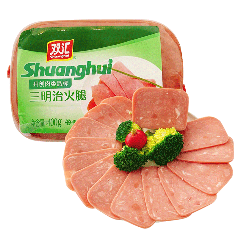 双汇火腿三明治火腿400g*12块火腿肠/香肠整箱批发