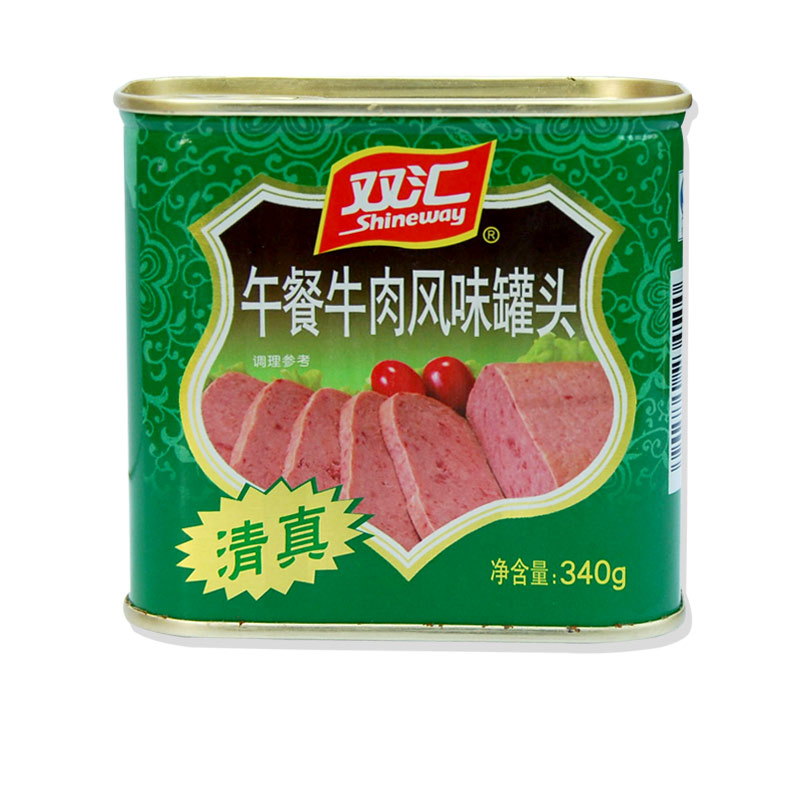 双汇清伊坊午餐牛肉风味罐头340g清真火腿罐头熟食即食￥11.8元