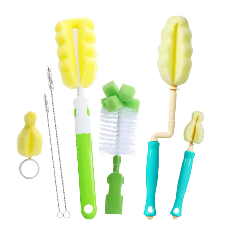 奶瓶安配奶嘴吸管清洁套装海绵刷子清洁剂用具奶瓶刷