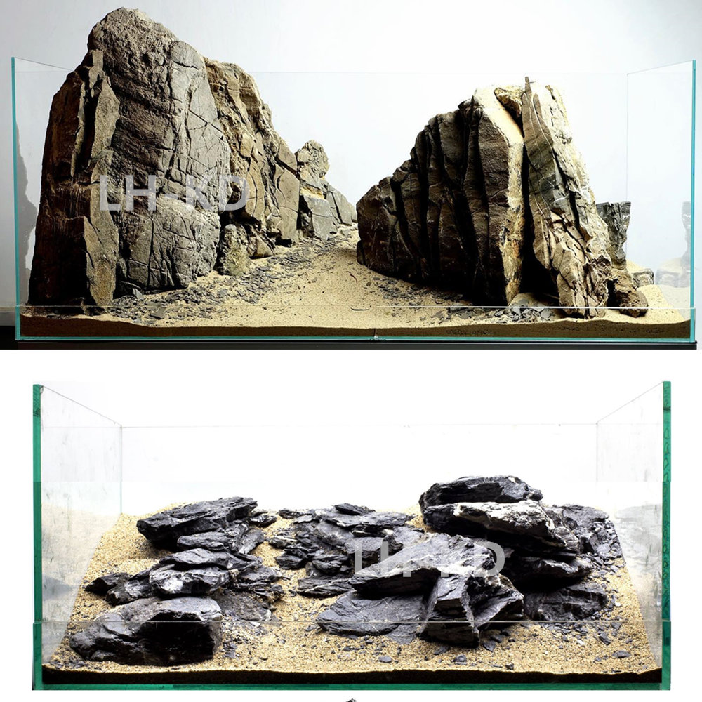 造景青龙鱼缸三湖石三湖山谷天石石假万天石松皮石造景